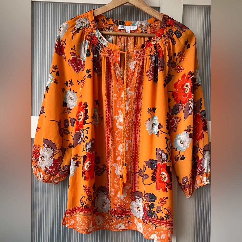 Cute summer orange top tunic